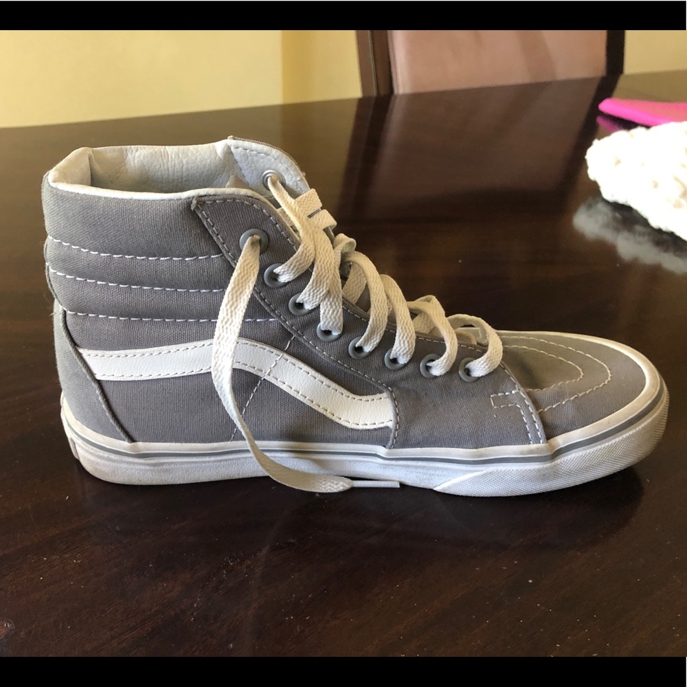 Grey high top vans
